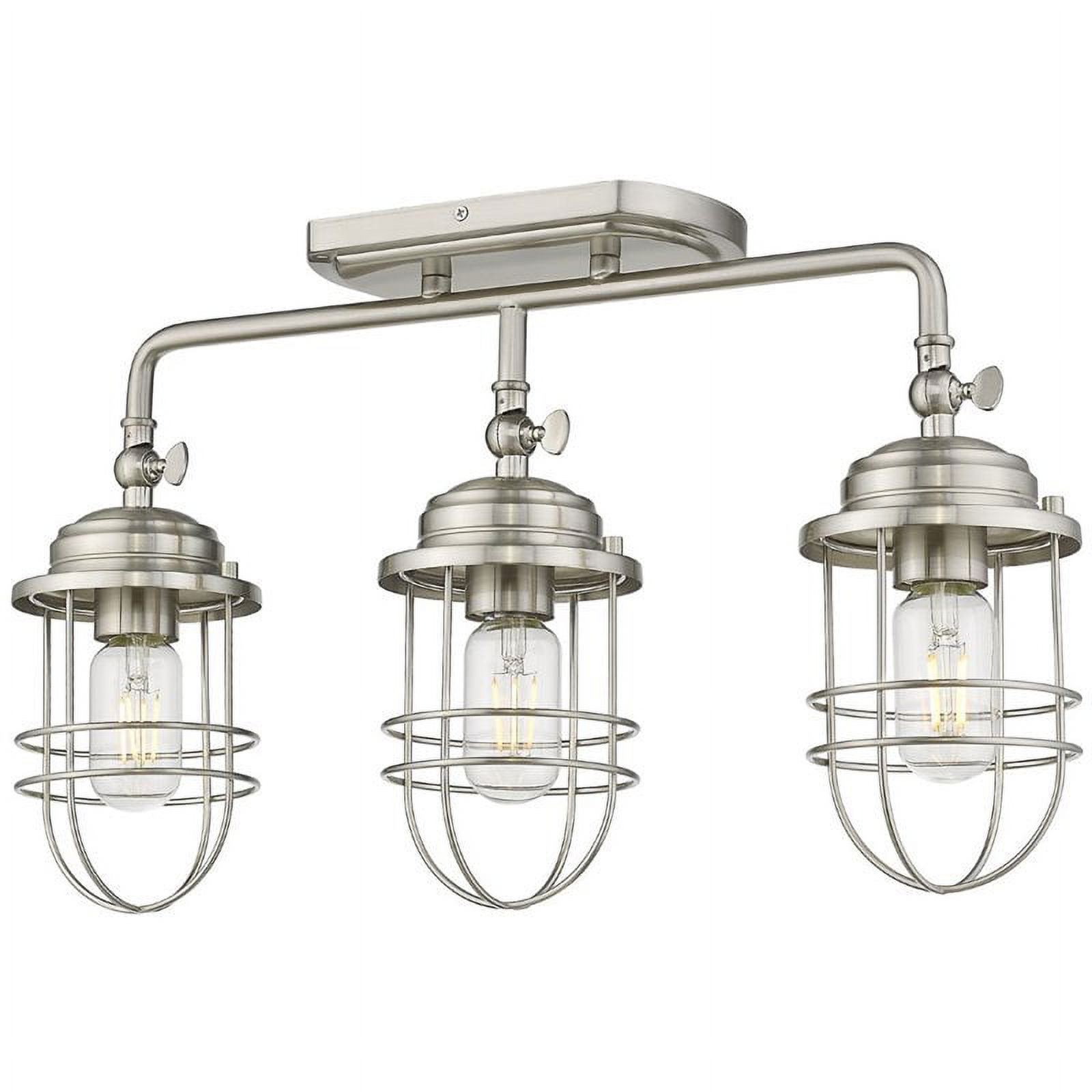 Beaumont Lane 3 Light Steel Nautical Track Lighting in Pewter - Walmart.com