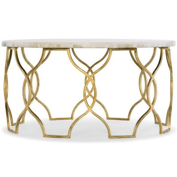 Beaumont Lane 36" Round Coffee Table in Gold