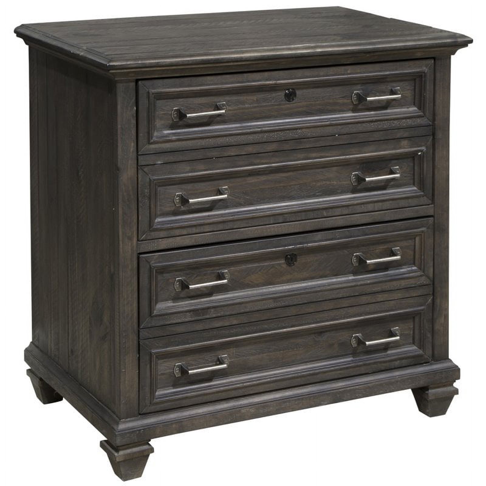 Beaumont Lane 4 Drawer Lateral File Cabinet in Weathered Charcoal - image 1 of 3