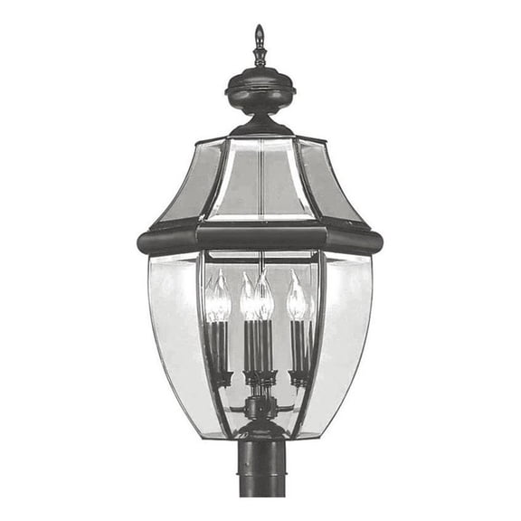 Beaumont Lane 4 Light Outdoor Post Head in Black