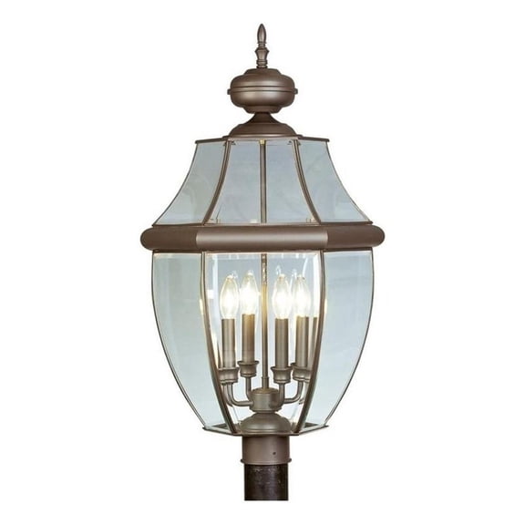 Beaumont Lane 4 Light Outdoor Post Head in Bronze