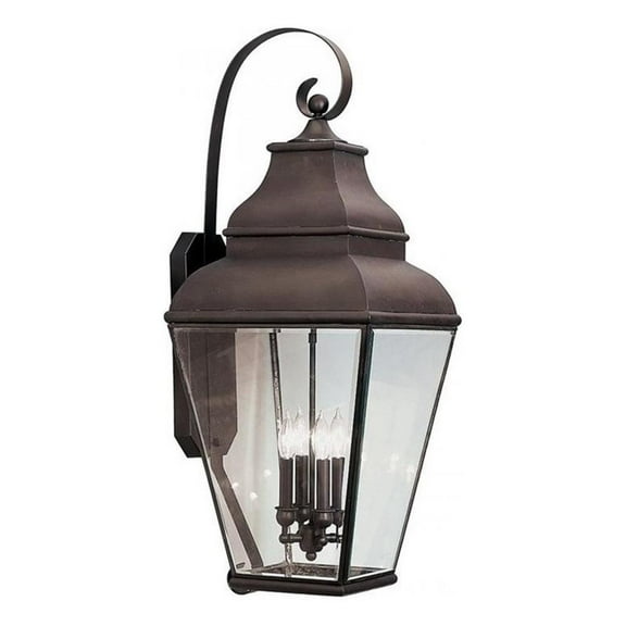 Beaumont Lane 4 Light Outdoor Wall Lantern in Bronze
