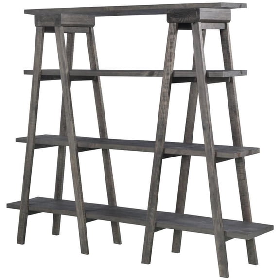 Beaumont Lane 4 Shelf Bookcase in Weathered Charcoal