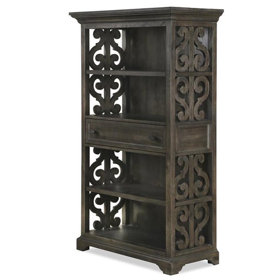 Beaumont Lane 4 Shelf Bookcase in Weathered Peppercorn