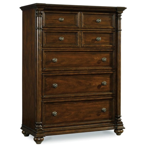 Beaumont Lane 5 Drawer Chest in Mahogany