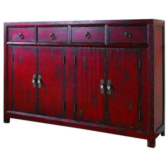 Beaumont Lane 58" Red Asian Accent Chest