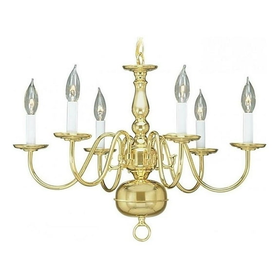 Beaumont Lane 6 Light Chandelier in Polished Brass