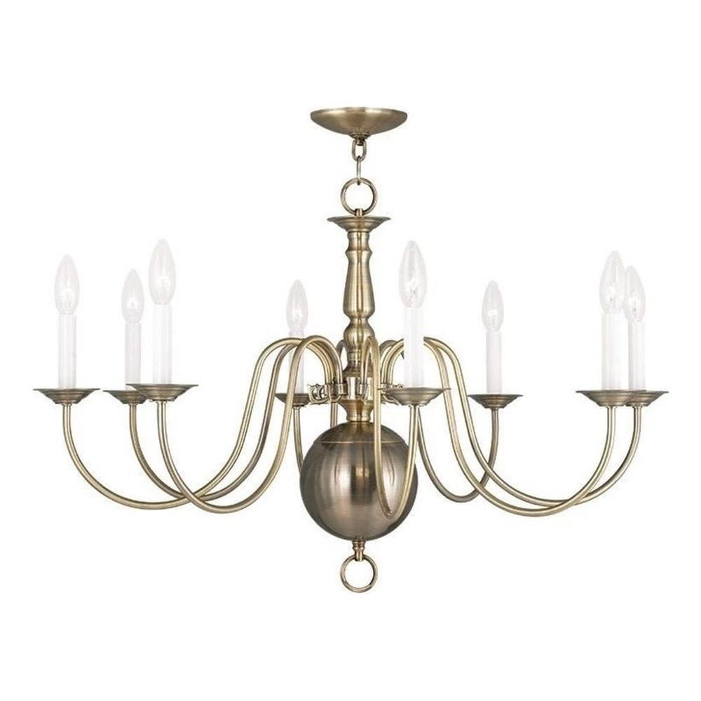 Beaumont Lane 8 Light Chandelier in Antique Brass