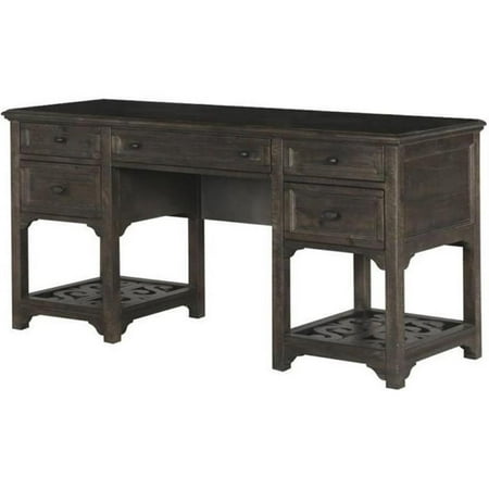 Beaumont Lane Computer Credenza in Weathered Peppercorn