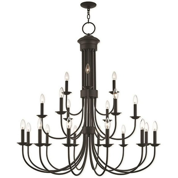 Beaumont Lane Contemporary 15 Light Foyer Chandelier in Bronze