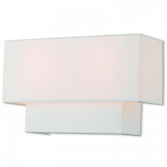 Beaumont Lane Contemporary 2 Light ADA Wall Sconce in Brushed Nickel