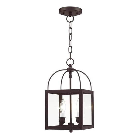 Beaumont Lane Contemporary 2 Light Bronze Chain Hang/Ceiling Mount