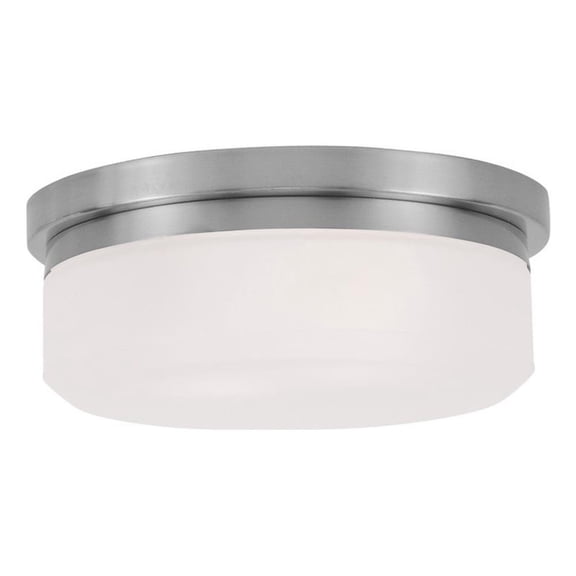 Beaumont Lane Contemporary 2 Light Brushed Nickel Ceiling Mount or Wall Mount