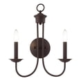 thumbnail image 1 of Beaumont Lane Contemporary 2-Light Metal Wall Sconce in Bronze, 1 of 7
