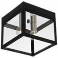 thumbnail image 1 of Beaumont Lane Contemporary 2 Light Outdoor Ceiling Mount in Black, 1 of 1