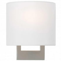 Beaumont Lane Contemporary 8" 1-Light Metal ADA Wall Sconce in Brushed Nickel