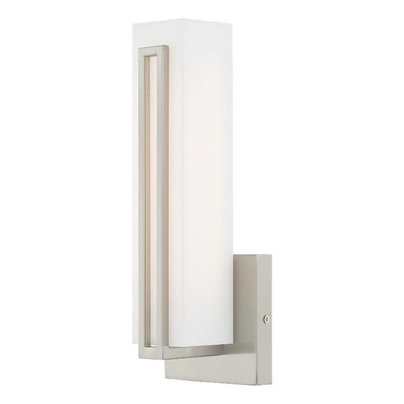 Beaumont Lane Contemporary Metal ADA Wall Sconce in Brushed Nickel