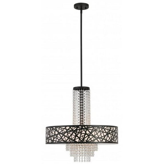 Beaumont Lane Contemporary Steel 5 Light Pendant Light in Bronze