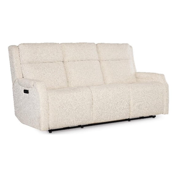 Beaumont Lane Cream Fabric Zero Gravity Power Sofa with Power Headrest & Lumbar