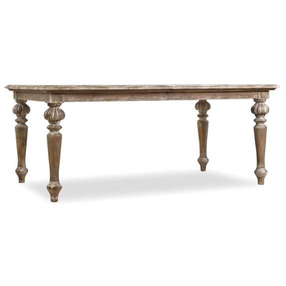 Beaumont Lane Extendable Traditional Wood Dining Table in Caramel Froth