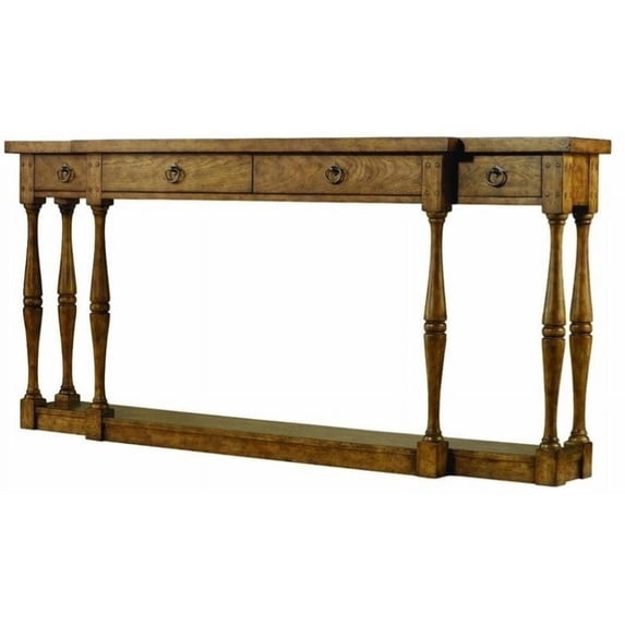 Beaumont Lane Four Drawer Thin Console in Drift