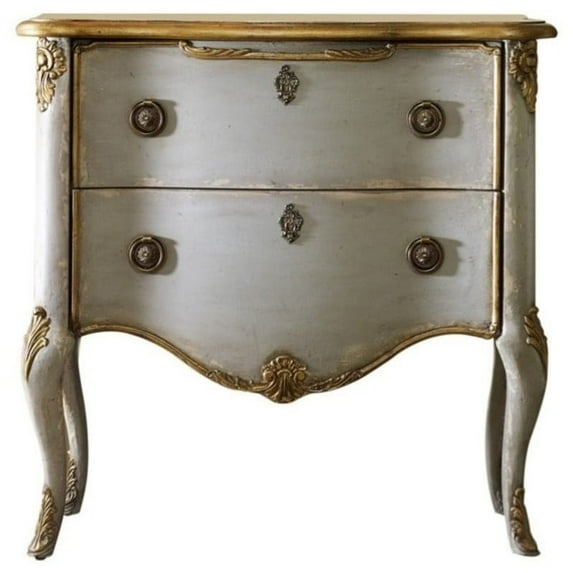 Beaumont Lane French Two Drawer Accent Chest Console in Light Blue