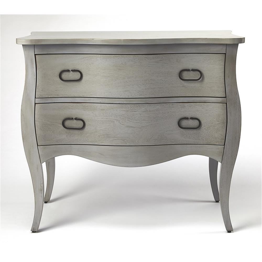 Beaumont Lane Mastercrafted 2-Drawer Chest in Gray