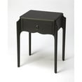 thumbnail image 1 of Beaumont Lane Rubberwood Black Nightstand Rectangular Antique Bronze Finish Unassembled, 1 of 7