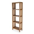 thumbnail image 1 of Beaumont Lane Modern Cane And Wood 4-Tier Etagere Bookcase in Brown, 1 of 6