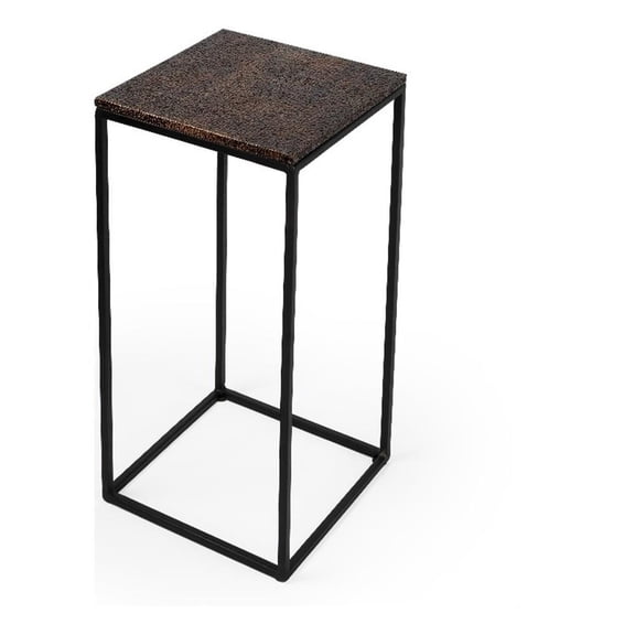 Beaumont Lane Modern Metal Transitional Bronze Top End Table