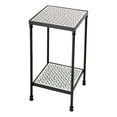 thumbnail image 1 of Beaumont Lane Modern Resin and Bone Inlay Side Table in Gray Bone Inlay, 1 of 7