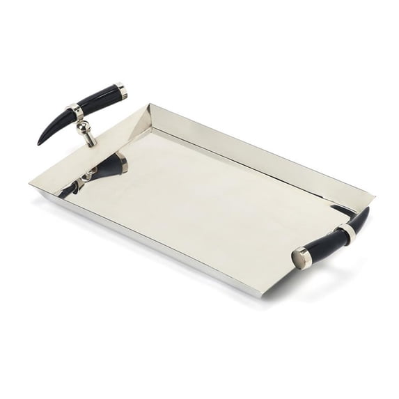 Beaumont Lane Modern Stainless Steel Rectangular Serving Tray