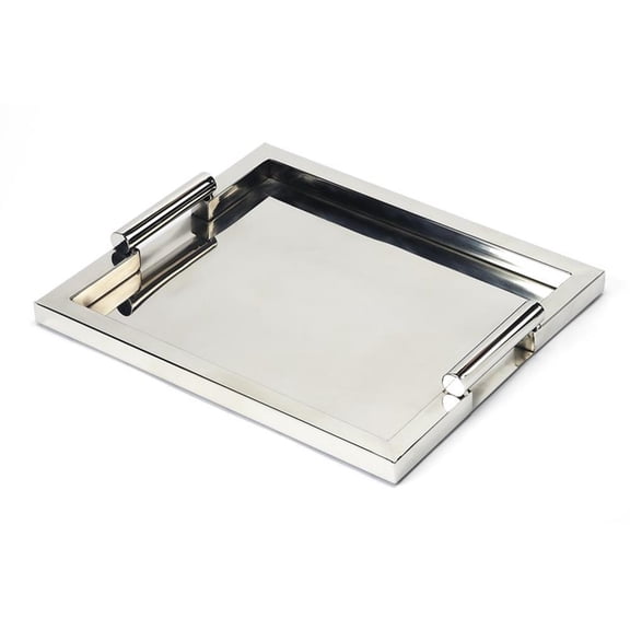 Beaumont Lane Modern Stainless Steel Rectangular Serving Tray