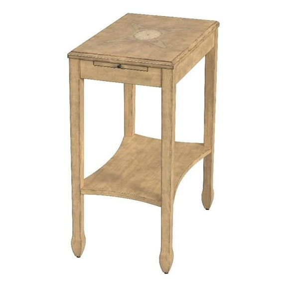 Beaumont Lane Modern Wood Traditional Beige End Table in Beige