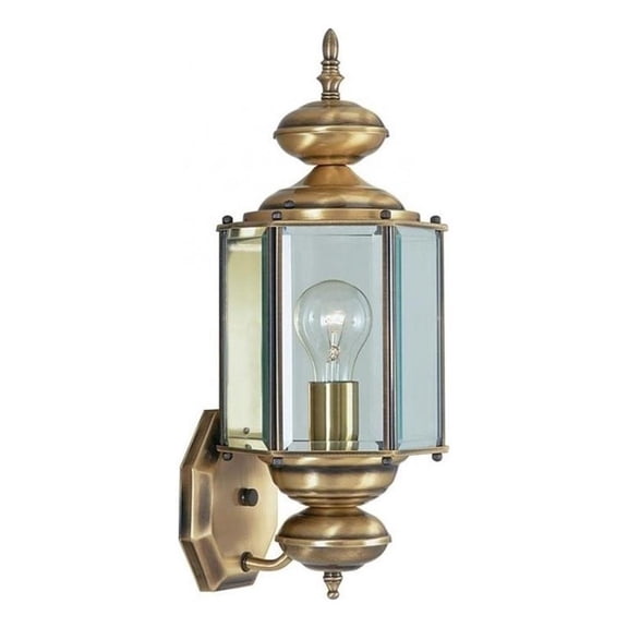 Beaumont Lane Outdoor Wall Lantern in Antique Brass