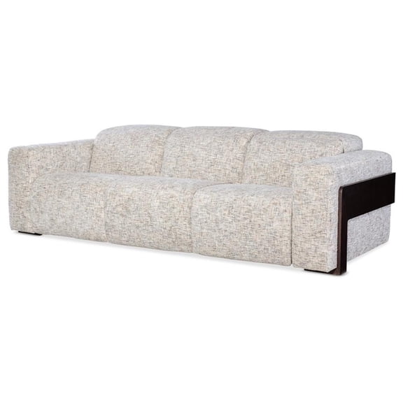 Beaumont Lane Power Sofa with Power Headrest with Cream Fabric