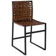 thumbnail image 1 of Beaumont Lane Real Leather Brown Chair, 1 of 7