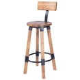 thumbnail image 1 of Beaumont Lane Rustic Lodge Mango Wood and Metal Bar Stool in Beige, 1 of 10