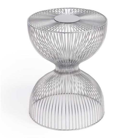 Beaumont Lane Silver Metal End Table