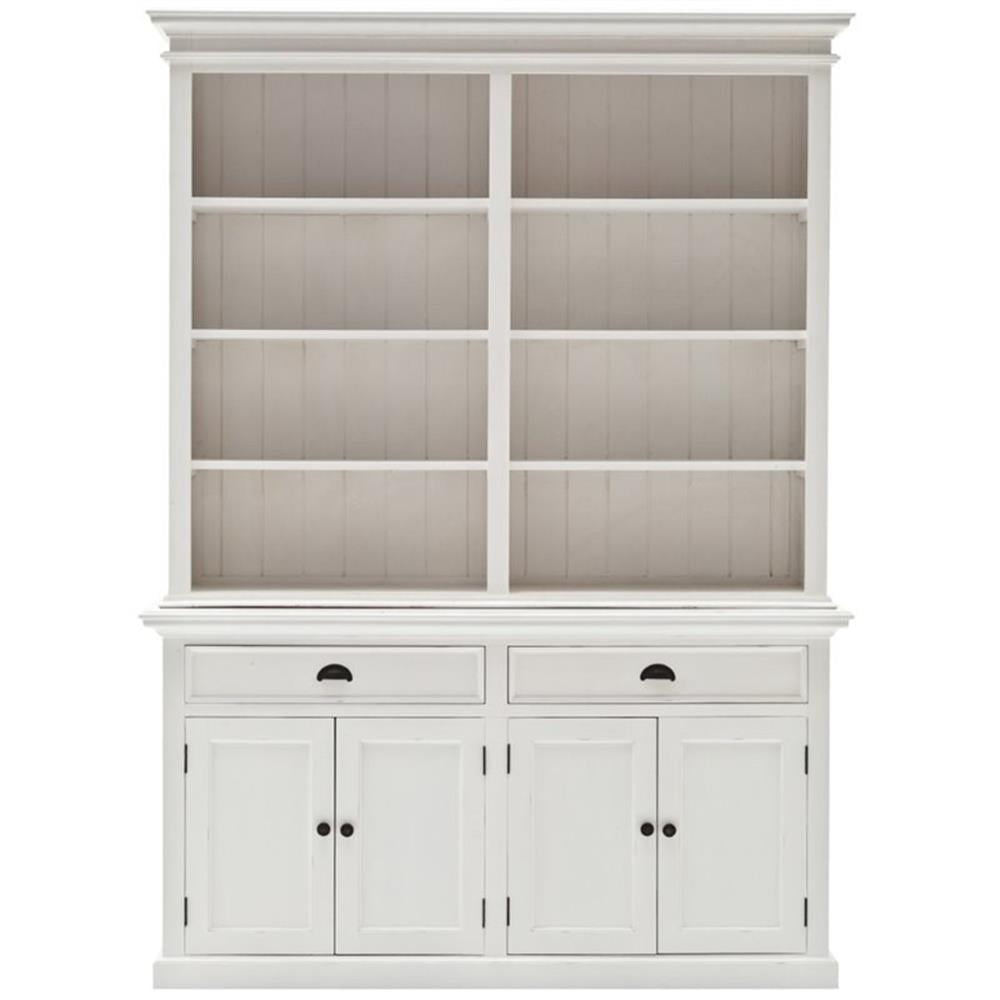 Beaumont Lane Storage Cabinet with Hutch in Pure White