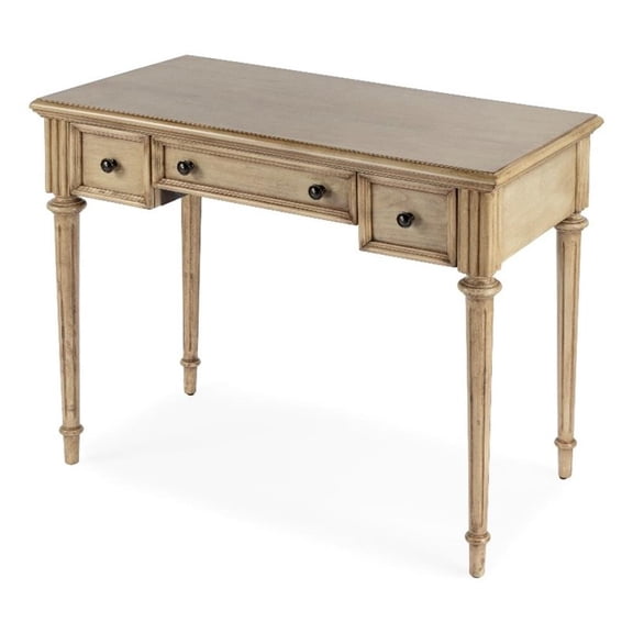 Beaumont Lane Traditional 38" Writing Desk With Storage - Beige