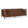 thumbnail image 1 of Beaumont Lane Traditional Stationary Sofa in Brown Leather Finish, 1 of 4