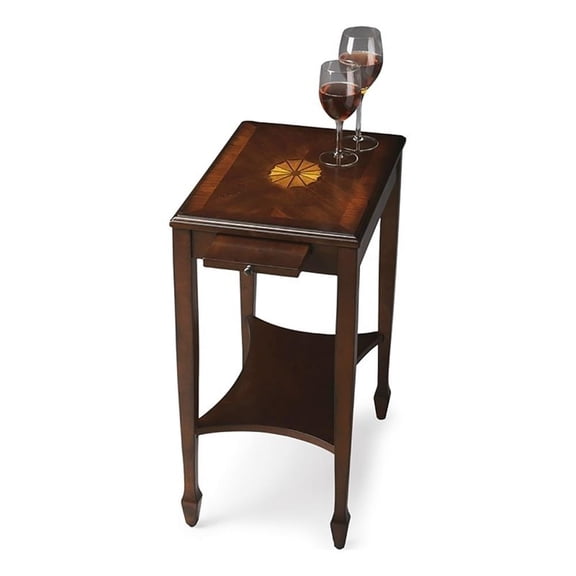 Beaumont Lane Wood Plantation Cherry Side Table Rectangular 26"H x 12"W x 18"D