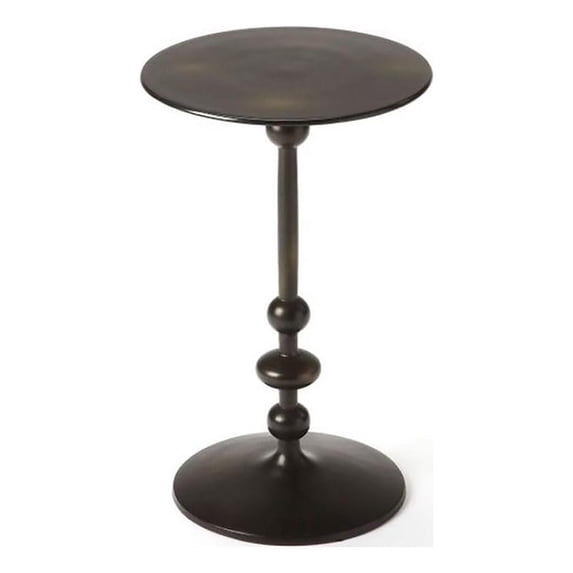 Beaumont Lane Iron Black End Table Round 19.25" Unassembled