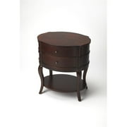 Beaumont Lane Transitional Plantation Cherry Oval Side Table