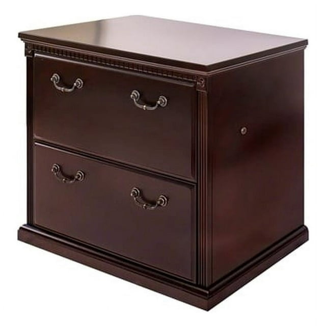 Beaumont Lane Transitional Wood Cabinet Office Storage File in Cherry