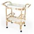 thumbnail image 1 of Beaumont Lane Rattan White Bar Cart Rectangular 34.5"W x 16.5"D x 33"H, 1 of 13
