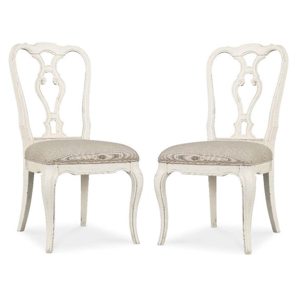 Beaumont Lane Wood Back Dining Side Chair in Soft White Magnolia