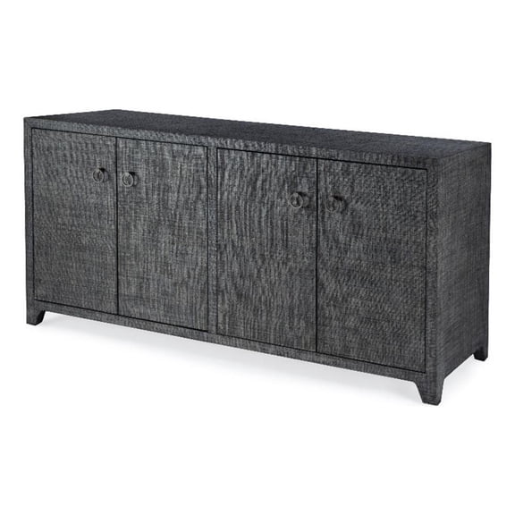 Beaumont Lane Wood Traditional 4 Door 70" Sideboard in Charcoal