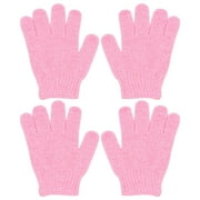 Beauos Clearance 4 Pcs Exfoliating Shower Gloves Double Sided Exfoliating Bath Gloves Deep Clean Dead Skin for Spa Massage Beauty Skin Shower Body Scrubber Bathing Accessories, 2 Pairs of Gloves